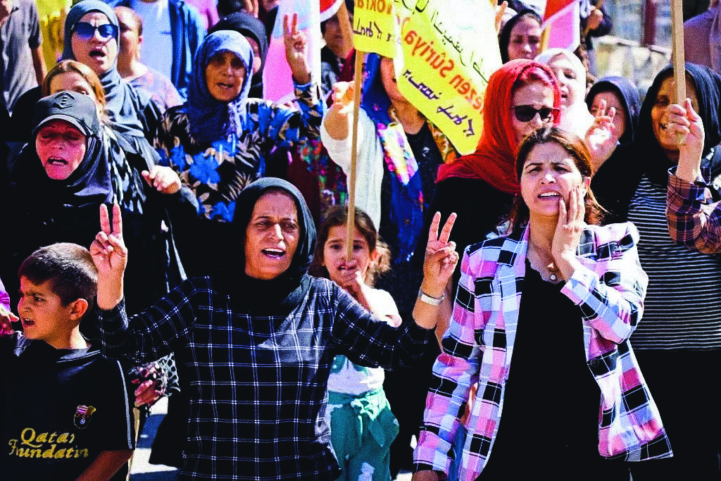 Manifestaciones de mujeres en Rojava en apoyo a las comunidades drusa y alauita en Siria. | Agencia Hawar